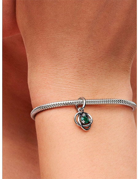 CHARM COLGANTE PANDORA CÍRCULO ETRNITY VERDE 793125C05