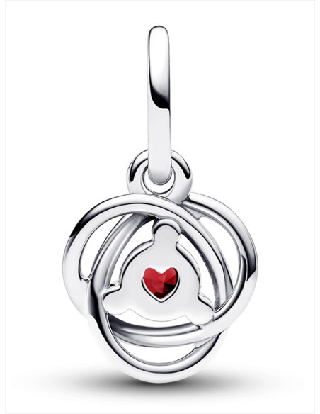 CHARM COLGANTE PANDORA CÍRCULO ETRNITY ROJO VERDADERO 793125C07