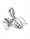 CHARM COLGANTE PANDORA DOBLE ROSA BLANCA FLORECIENDO 793200C01