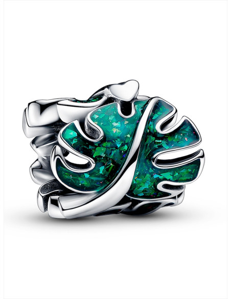 CHARM PANDORA HOJAS DE MONSTERA VERDE 793332C01