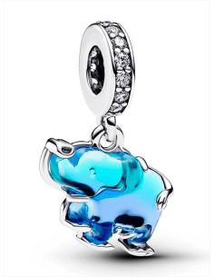 CHARM COLGANTE PANDORA DE CRISTAL DE MURANO AZUL ELEFANTE 793339C01
