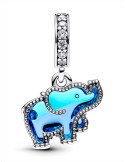 CHARM COLGANTE PANDORA DE CRISTAL DE MURANO AZUL ELEFANTE 793339C01