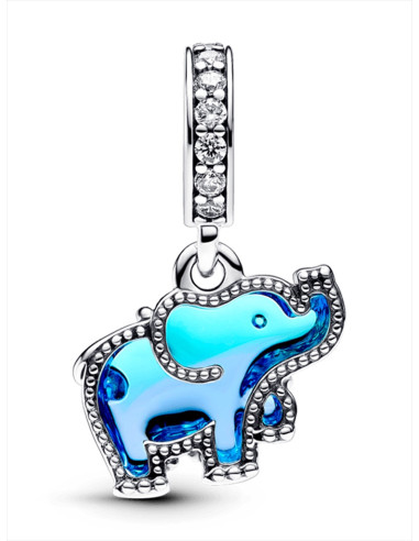 CHARM COLGANTE PANDORA DE CRISTAL DE MURANO AZUL ELEFANTE 793339C01
