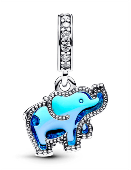 CHARM COLGANTE PANDORA DE CRISTAL DE MURANO AZUL ELEFANTE 793339C01