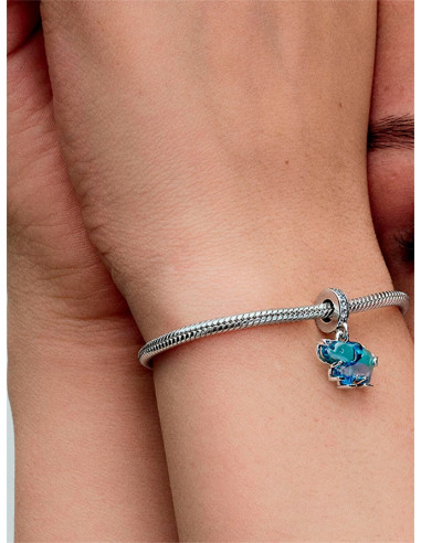 CHARM COLGANTE PANDORA DE CRISTAL DE MURANO AZUL ELEFANTE 793339C01