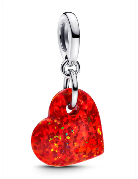 CHARM COLGANTE PANDORA CORAZÓN ROJO OPLASCENTE 793348C01