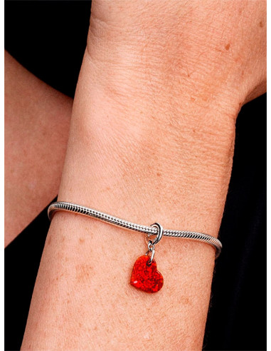 CHARM COLGANTE PANDORA CORAZÓN ROJO OPLASCENTE 793348C01
