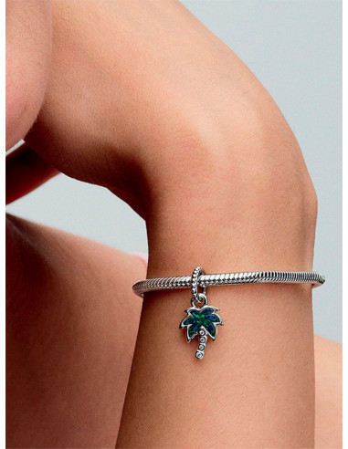 CHARM COLGANTE PANDORA PALMERA VERDE OPALESCENTE 793352C01