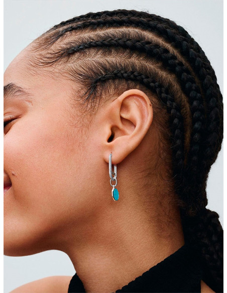 CHARM MINI MEDALLÓN PANDORA ME GRABABLE TURQUESA 793388C01