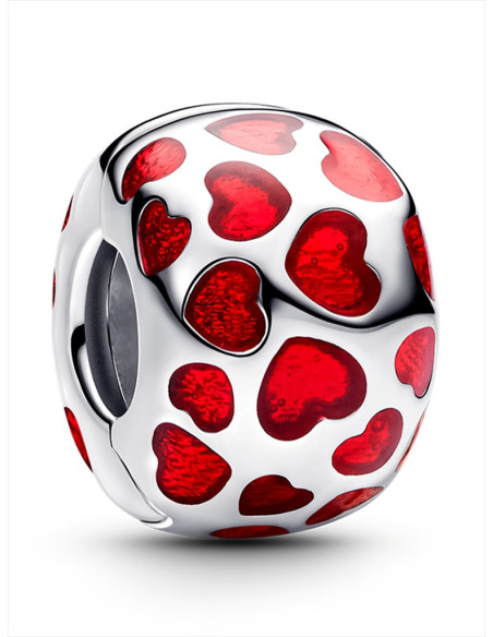 CHARM DE CLIP PANDORA REDONDO CORAZONES 793679C01