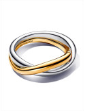 ANILLO PANDORA BANDAS ENTRELAZADAS EN DOS TONOS 163262C00