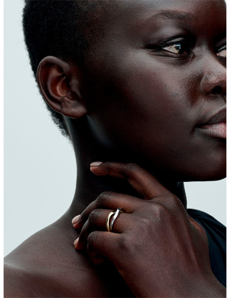 ANILLO PANDORA BANDAS ENTRELAZADAS EN DOS TONOS 163262C00