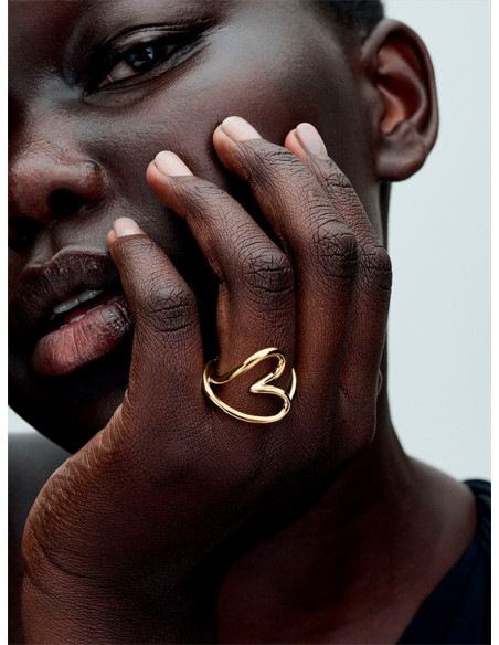 ANILLO PANDORA CORAZÓN FORMA ORGÁNICA 163288C00