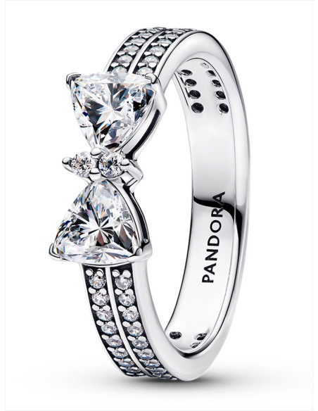 ANILLO PANDORA DOBLE BANDA LAZO BRILLANTE 193552C01