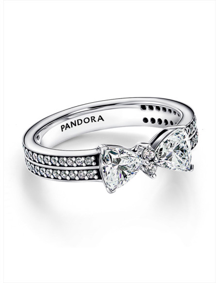 ANILLO PANDORA DOBLE BANDA LAZO BRILLANTE 193552C01