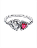 ANILLO PANDORA HALO CORAZONES 193662C01