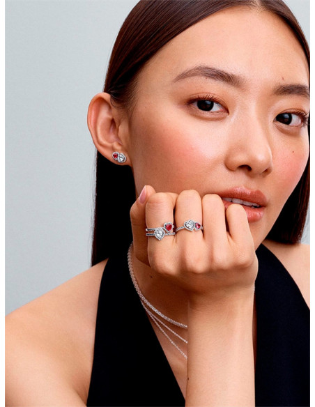 ANILLO PANDORA HALO CORAZONES 193662C01
