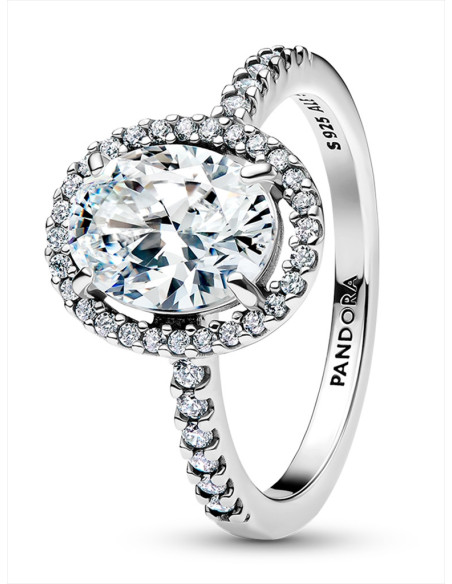 ANILLO PANDORA HALO OVALADO BRILLANTE 193777C01