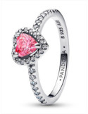 ANILLO PANDORA CORAZÓN ROSA ELEVADO 198421C03