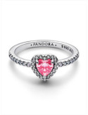 ANILLO PANDORA CORAZÓN ROSA ELEVADO 198421C03