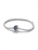 PULSERA PANDORA CON CADENA DE COLA DE SERPIENTE CON CIERRE DE LUNA BRILLANTE 592819C01