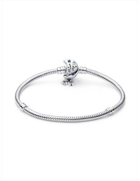 PULSERA PANDORA CON CADENA DE COLA DE SERPIENTE CON CIERRE DE LUNA BRILLANTE 592819C01