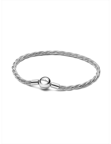 PULSERA PANDORA MOMENTS CON CADENA DE SERPIENTE TRENZADA CON CIERRE BOLA PANDORA 593757C00