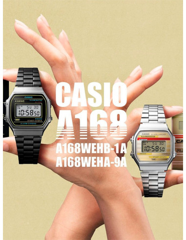 RELOJ UNISEX CASIO VINTAGE A168WEHB-1AEF
