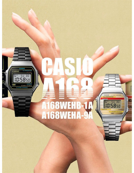 RELOJ UNISEX CASIO VINTAGE A168WEHA-9AEF