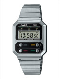 RELOJ HOMBRE CASIO VINTAGE EDGY A100WE-1AEF PLATEADO