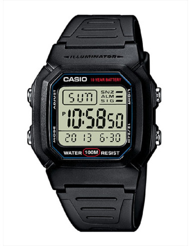 RELOJ HOMBRE CASIO COLLECTION W-800H-1AVES NEGRO