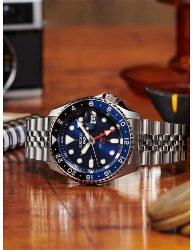 RELOJ HOMBRE SEIKO 5 SPORTS GMT BLUEBERRY SSK003K1