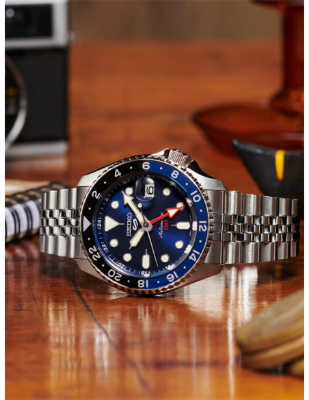 RELOJ HOMBRE SEIKO 5 SPORTS GMT BLUEBERRY SSK003K1