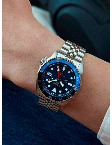 RELOJ HOMBRE SEIKO 5 SPORTS GMT BLUEBERRY SSK003K1