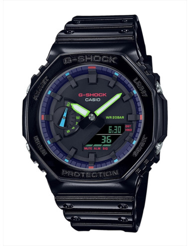 RELOJ HOMBRE CASIO G-SHOCK GA-2100RGB-1AER NEGRO