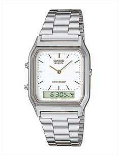 RELOJ UNISEX CASIO COLLECTION AQ-230A-7DMQYES PLATEADO