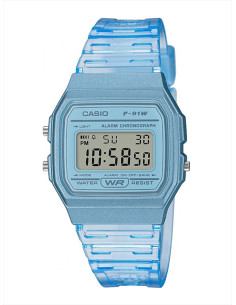 RELOJ MUJER CASIO COLLECTION F-91WS-2EF AZUL