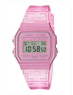 RELOJ MUJER CASIO COLLECTION F-91WS-4EF ROSA
