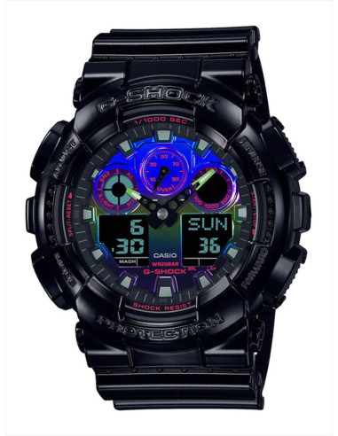 RELOJ HOMBRE CASIO G-SHOCK GA-100RGB-1AER NEGRO