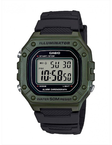 RELOJ HOMBRE CASIO COLLECTION W-218H-3AVEF VERDE NEGRO