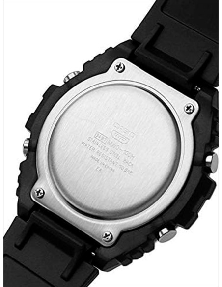 RELOJ HOMBRE CASIO COLLECTION MWD-100H-1AVEF PLATEADO NEGRO