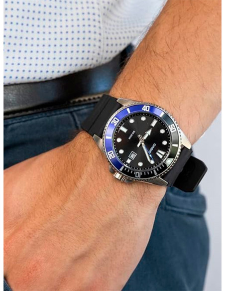 RELOJ HOMBRE CASIO COLLECTION MDV-107-1A2VEF PLATEADO NEGRO AZUL