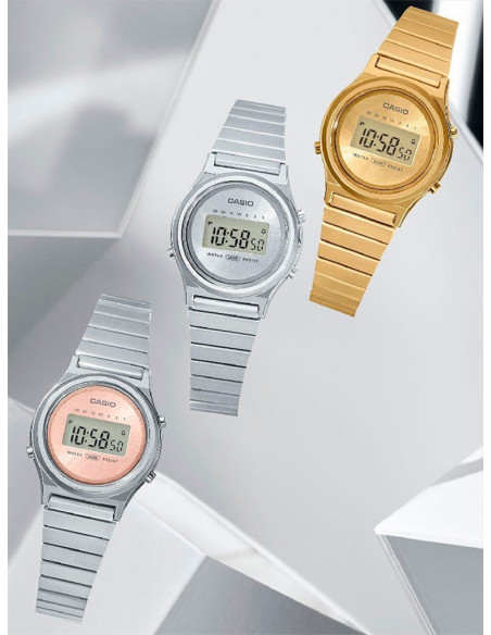 RELOJ MUJER CASIO COLLECTION MINI LA700WE-4AEF PLATEADO