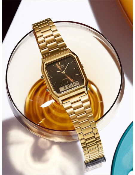 RELOJ UNISEX CASIO COLLECTION AQ-230GA-5AMQYES DORADO
