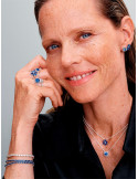 ANILLO PANADORA HALO AZUL CUADRADO BRILLANTE 193555C01
