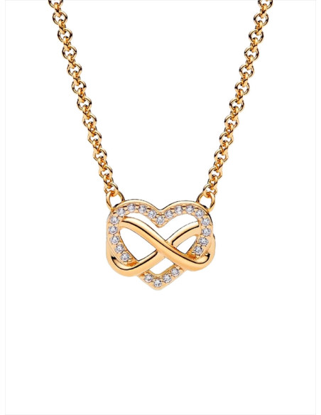 COLLAR PANDORA CORAZÓN INFINITO BRILLANTE 392666C01-50