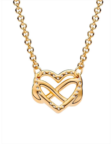 COLLAR PANDORA CORAZÓN INFINITO BRILLANTE 392666C01-50