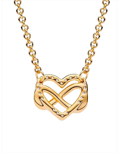 COLLAR PANDORA CORAZÓN INFINITO BRILLANTE 392666C01-50