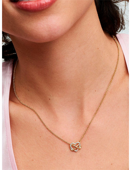 COLLAR PANDORA CORAZÓN INFINITO BRILLANTE 392666C01-50