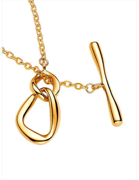 COLLAR PANDORA CON CIERRE DE BARRA EN T CIRCULOS FORMA ORGÁNICA 363255C00